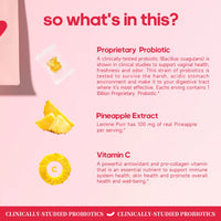 Quitmood Women'S Probiotics Feminine Ph Balance Gummies -Hawaiian Pineapple - Individual Package Vitamin C