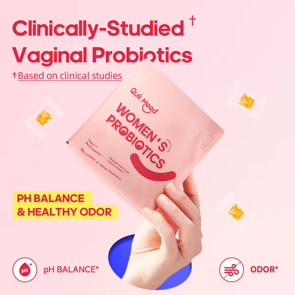 Quitmood Women'S Probiotics Feminine Ph Balance Gummies -Hawaiian Pineapple - Individual Package Vitamin C